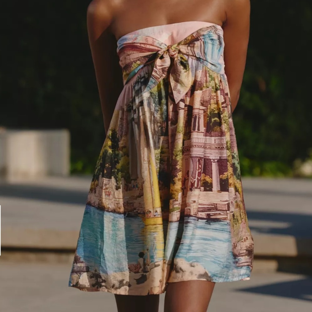 NWT Celandine Strapless Bow-Front Mini Dress SZ Large - Picture 2 of 11